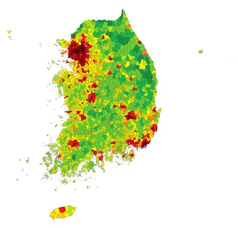 한국 인구 밀도